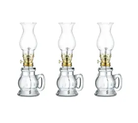 4DJ071825EX7IAJKY PRETYZONE Pack Oil Kerosene Glass Lamp