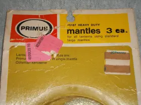 6187 PRIMUS Lantern Mantles Coleman Kerosene Nos #3