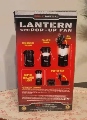 LX-3200 PRO Tactical Camping Lantern Pop Up Fan #2
