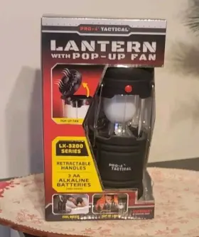 LX-3200 PRO Tactical Camping Lantern Pop Up Fan