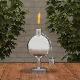 313109528574 PURE GARDEN Tabletop Torch Lamp Steel Fuel Flame