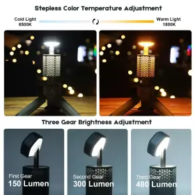 QIN-CL01-01 QINZHUO Telescopic Camping Lights Lantern Storage #3