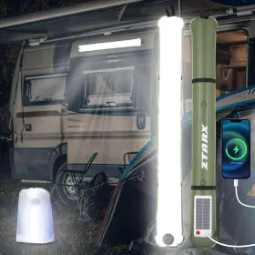 QL-TBL-80 QOOLIFE Solar Camping Lights Bars Tent Rechargeable