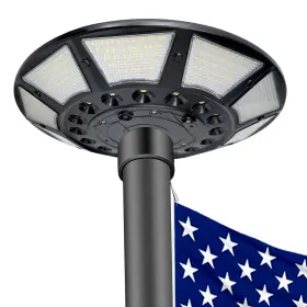 899-566 RAYSLIT Solar Flagpole Light Leds Battery Panel