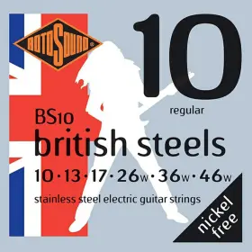 BS10 ROTOSOUND British Steel Electric Guitar Strings Single