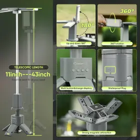 EC67392 SAKERPLUS Telescopic Camping Lantern Rechargeable #3