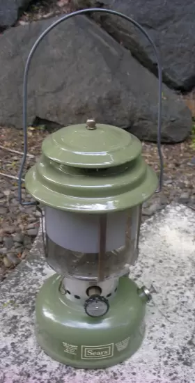 2242 SEARS Coleman Avacado Dual Mantle Lantern