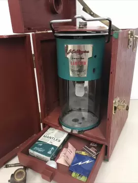 7112 SEARS Camping Lantern Jc Higgins Roebuck Simpsons Wood