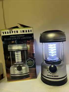 1820009 SHARPER IMAGE Led Lantern Dual Pwr Camping Adapter