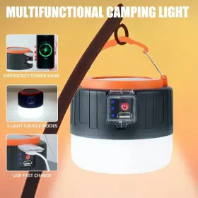 445016427466 SHOPSMART HUB Solar Led Camping Lamp Usb Tent #2