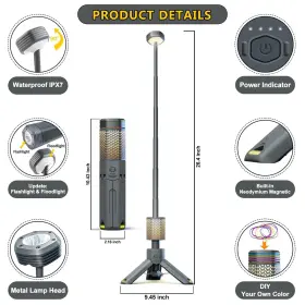Vp-cl SIIBBEA Camping Lights Rechargeable Telescopic Lanterns #2