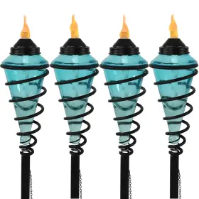 WKO-158-2PK SUNNYDAZE DECOR Glass Patio Torch Swirl