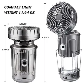 717944520913 SUPBRI Pack Solar Camping Lantern Fan Handheld #2