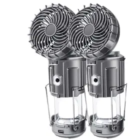 717944520913 SUPBRI Pack Solar Camping Lantern Fan Handheld