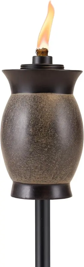 1112155 TIKI Jar Torch Design Weather Stone