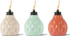 1117064 TIKI Table Torch Glass Pastel Pink