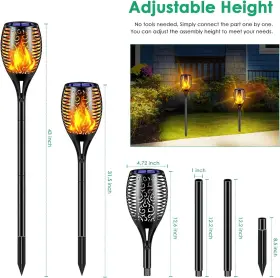 SZ-20001 TOMCARE Solar Lights Led Higher Flickering Flame #3