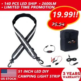 798476436286 TOPAUTOGEAR Camping Light Led Dual Water