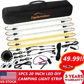 798476436293 TOPAUTOGEAR Led Camp Light Camping Gear Tent Kit