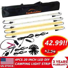 798476436316 TOPAUTOGEAR Led Camp Light Camping Gear Tent Kit