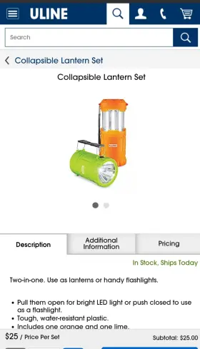 H-10116 U-LINE Lantern Spotlight Lime