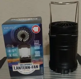 049696700757 VIA LED Lantern Fan Light Combination Handle