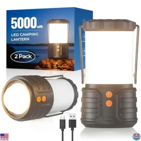 Visit The Popoiron Store El01 2 Pack Led Camping Lanterns 5000mah Rechargeable Waterproof Emergency Lights Visit The Popoiron Store El01 2 Pack Led Camping Lanterns 5000mah Rechargeable Waterproof Emergency Lights