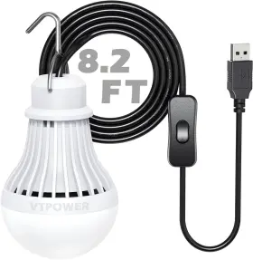 736519670396 VTPOWER Usb Led Light Bulb Camping Latern Simple
