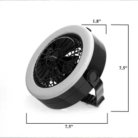 80-48454 WAKEMAN Camping Lantern Ceiling Fan Tent Light #2