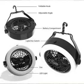 M450012 WAKEMAN Tent Light Led Fan Lamp Ceiling Camping #3