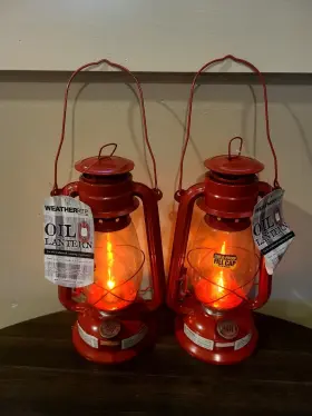 5554 WEATHERRITE Electric Oil Lantern Glass Globe Flameless #2