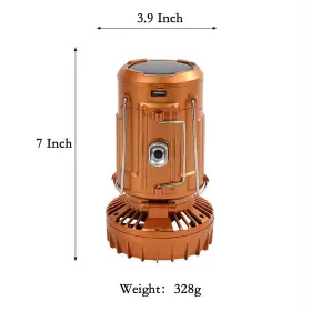 635638681651 WMM Camping Lantern Fan Flashlight Usb #2