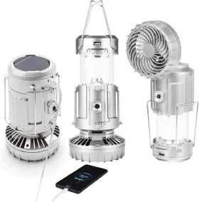 744759618528 WMM Camping Lantern Fan Flashlight Usb Solar