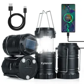 YYD4P XYNOVER Solar Camping Lantern Rechargeable Led Lights