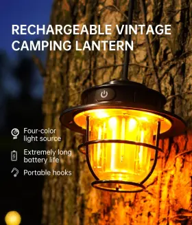 Lamp-black YCZS Led Camping Lantern Usb Rechargeable Light #2