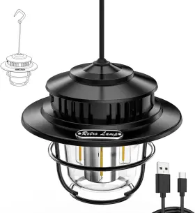Lamp-black YCZS Led Camping Lantern Usb Rechargeable Light