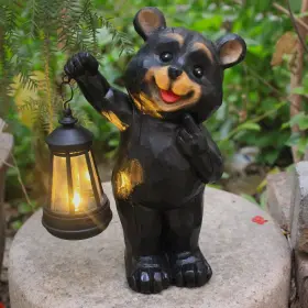 TURTLE1 YEWANYE Garden Statues Bear Solar Figurine Lanterns