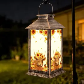 Yhmall Tyzs-1-5 Fathers Day Gifts Highland Cow Solar Lanterns Outdoor Waterproof Bir