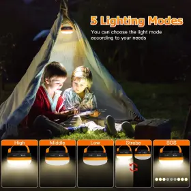 757075US YIZHET Pack Led Camping Lantern Lamp Flashlights Wi #3