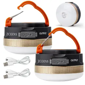 JJ293-1 ZCOINS Pack Camping Lanterns Usb Rechargeable Led
