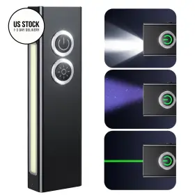8130 ZEWDOV Edc Pocket Flashlight Spotlight Uv Balck