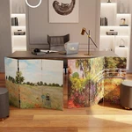 Red Lantern 3 Ft. Short Double Sided Works Of Monet Canvas Folding Screen P.... Fixed Price $155.33.