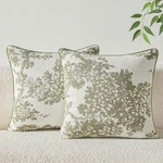 Mantle & Mason Floral Spring Throw Pillow Covers 18x18 Set Of 2 Chenille Velv.... Fixed Price $34.13.
