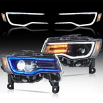 Vland Led Headlights For 2014-2022 Jeep Grand Cherokee Blue Start Animation Set. Fixed Price $347.59.