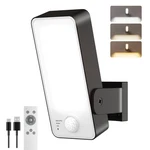 Popoiron Motion Sensor Outdoor Light, 10000mah Rechargeable 1 Pack, Black-1p. Fixed Price $42.99.