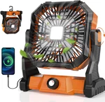 Portable Camping Fan,20000mah Rechargeable Battery Powered Fan With Led Lantern,. Fixed Price $46.77.