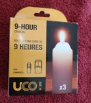 Uco L-can3pk 9-hour Lantern Candles 3 Pack. Fixed Price $13.95.