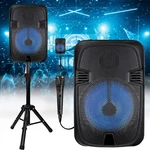 12" Woofer Portable Bluetooth Rechargeable Speaker W/led Lights Mic Stand Tws Fm. Fixed Price $79.99.