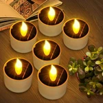 6pack Led Solar Tea Lights Outdoor Waterproof Flameless Flickering Candles Lamp. Fixed Price $14.72.