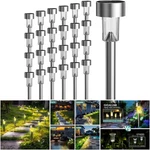 24 Pack Solar Path Lights Outdoor Waterproof Stainless Steel Led Landscape. Fixed Price $87.99.